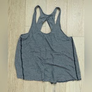 Lululemon All Tied Up Open Back Black and White